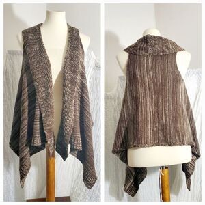 Dots Knit Open Sweater Cardigan Size Medium